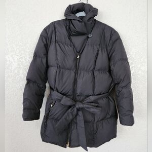 Lauren Ralph Lauren Puffer Jacket Black with Waist Tie Size 1x